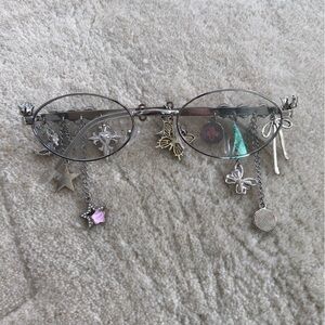 Chic Silver Charm Glasses